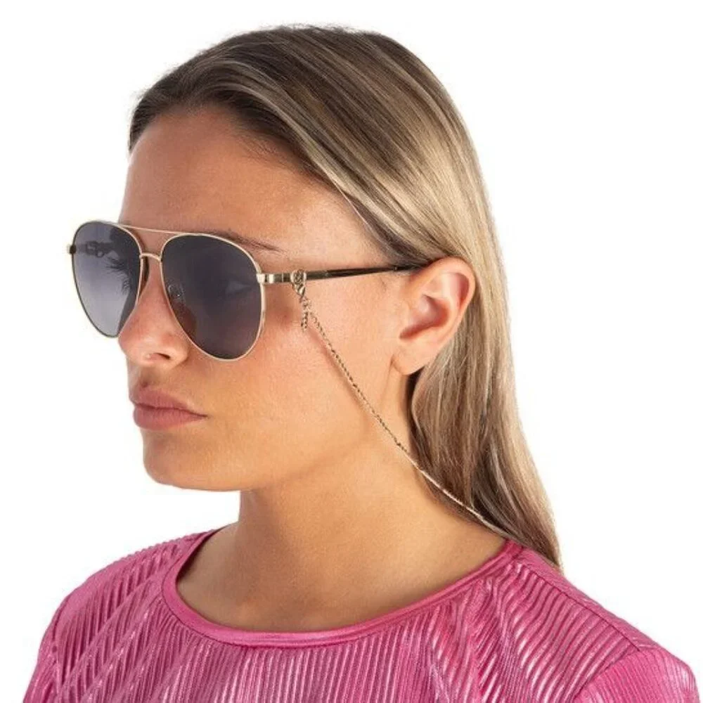 NEW GUCCI GG1088S 001 WITH GOLD CHAIN UNISEX GUCCI SUNGLASSES